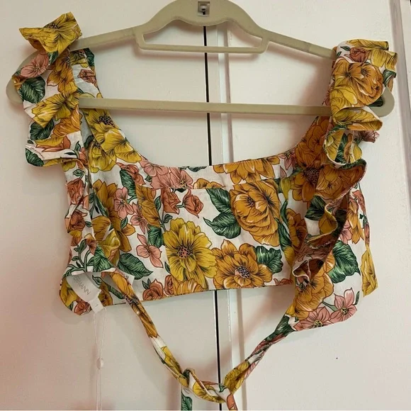 ZIMMERMAN LINEN CROP TOP SIZE AU 1 / US 6 NWT - Picture 3 of 9